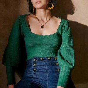 Sezane Ronnie Jumper Green XS